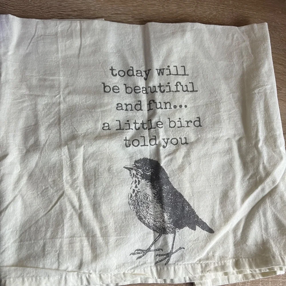 Primitives by Kathy Kitchen Dish Tea Towel Bird‎ Lover NWT A Little Birdie